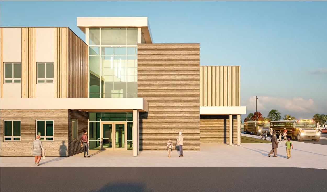Concept 3d de l'école proposé
