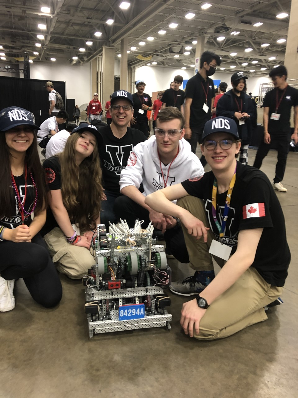 The robotics team and their robot