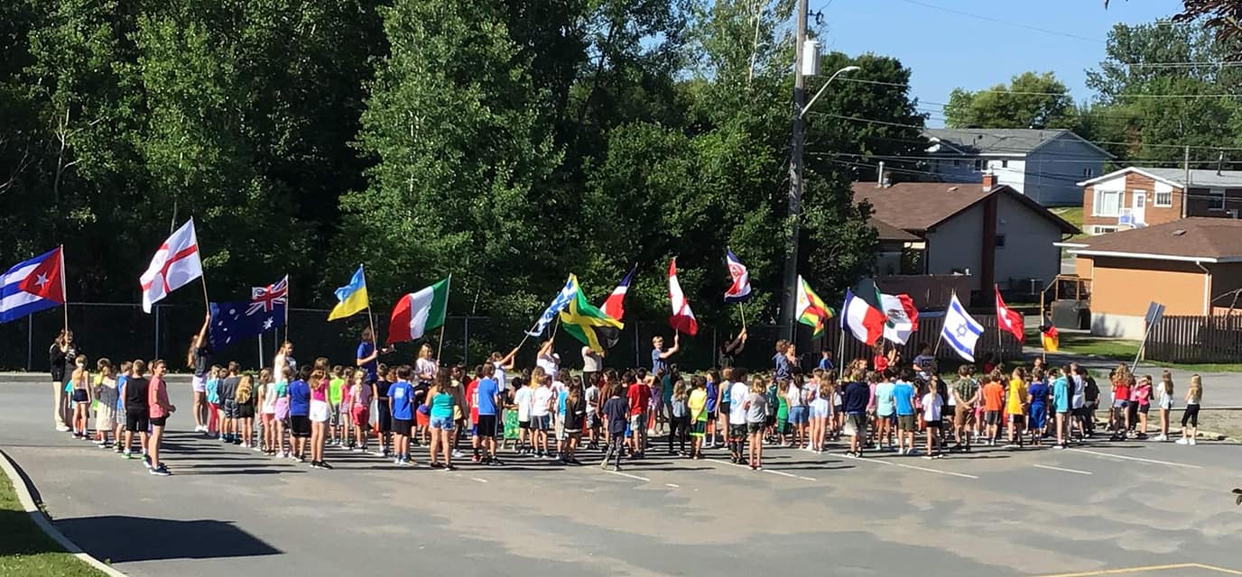 The teams and their flags