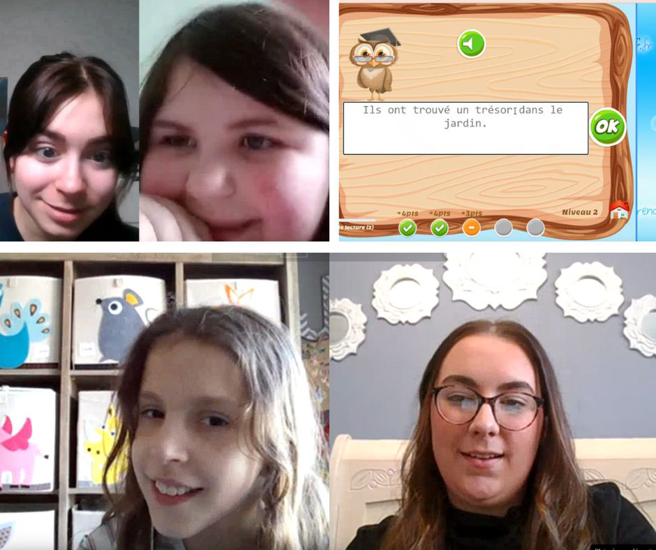 Les élèves sont sur un appel zoom pour leur tutorat
